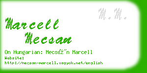 marcell mecsan business card